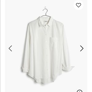 Madewell oversized boyfriend shirt: pure white